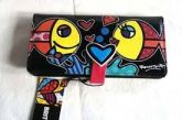 CARTEIRA LONGA PEIXES PRETA - by Romero Britto