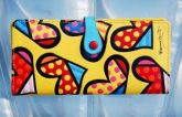 CARTEIRA LONGA CORAÇÕES AMARELO - by Romero Britto