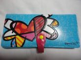 CARTEIRA LONGA CORAÇÃO AZUL - by Romero Britto